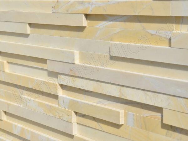 Mramor žltý leštený - remienkový kamenný obklad/panel