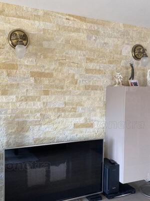 Mramor žltý - kamenný obklad 4x rezaný