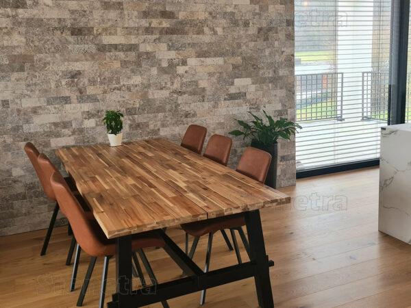 Travertín Silver tehličky - 20,3 cm x 7,5 cm x 1 cm