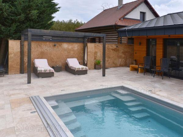 Travertín Eldorado CC 120 cm x 60 cm x 1 cm - matný, plnený