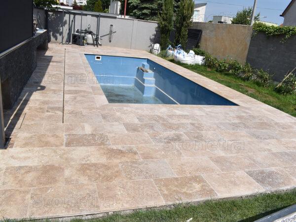 Travertín Noche 60 cm x 40 cm x 3 cm - omieľaný