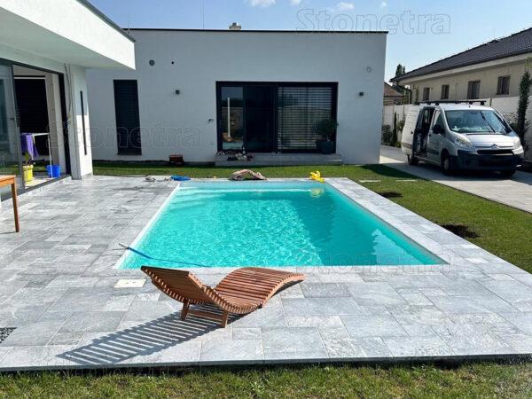 Mramor francúzsky vzor Lagune hr. 3 cm - kartáčovaný, omieľaný