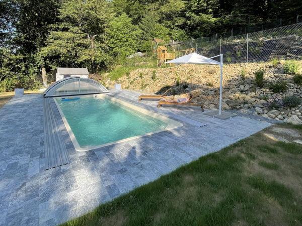 Mramor Lagune dlažba 30 cm x 15 cm x 3 cm - omieľaný