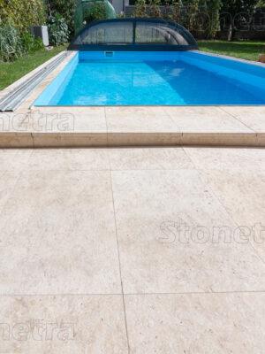 Mramor Shells Beige 60 cm x 40 cm x 2 cm - kartáčovaný