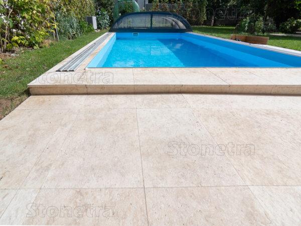 Mramor Shells Beige 60 cm x 40 cm x 2 cm - kartáčovaný