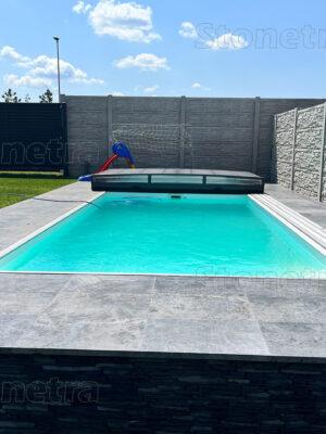 Mramor Roan Blue 61 cm x 40,6 cm x 3 cm - omieľaný