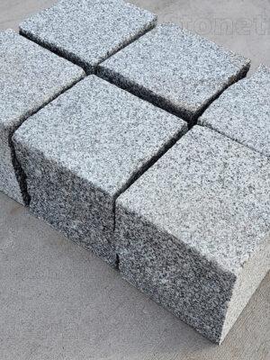 Žula šedá 2x rezaná kocka 16/16/16 cm
