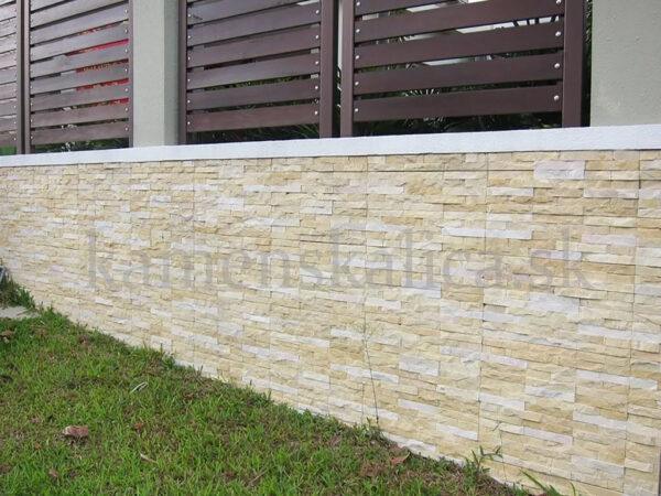 Mramor žltý - remienkový kamenný obklad/panel