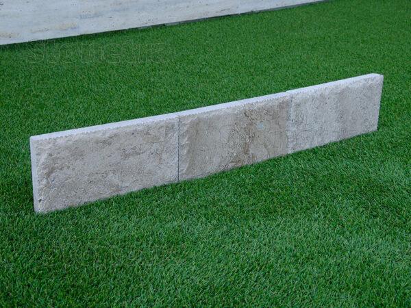 Travertín Mocca rezaný obrubník 30 cm x 15 cm x 3 cm