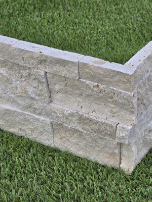 Travertín Classic panel 60 cm x 15 cm x 1,5 – 2,5 cm - rohový prvok