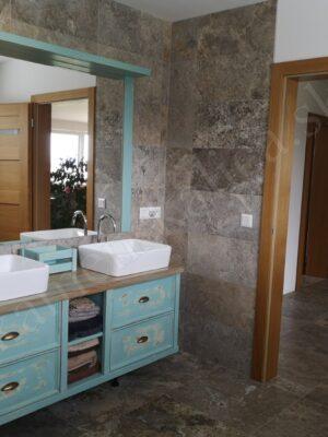 Travertín Silver CC 61 cm x 30,5 cm x 1,2 cm - matný, plnený