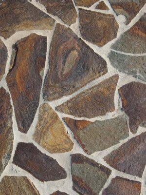 Andezit A2 obklad pr. 15-40 cm hr. 1-3 cm dúhový