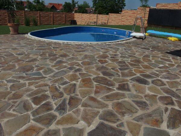 Andezit A2 dlažba pr. 15-40 cm hr. dúhová hrúbka: Andezit A2 dlažba 2-4cm