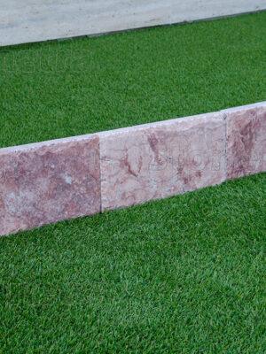 Travertin Red rezaný obrubník 30 x 15 x 3 cm